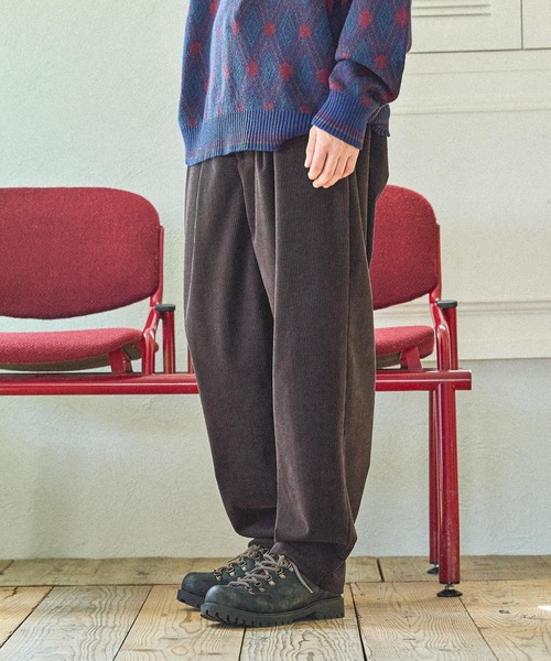 niko and...（ニコアンド）の「ワイドテーパードコールパンツ（その他パンツ・メンズ・セージグリーン/ダークブラウン/スモーク/ブラック/カーキ・LARGE/MEDIUM）」の13枚目の写真