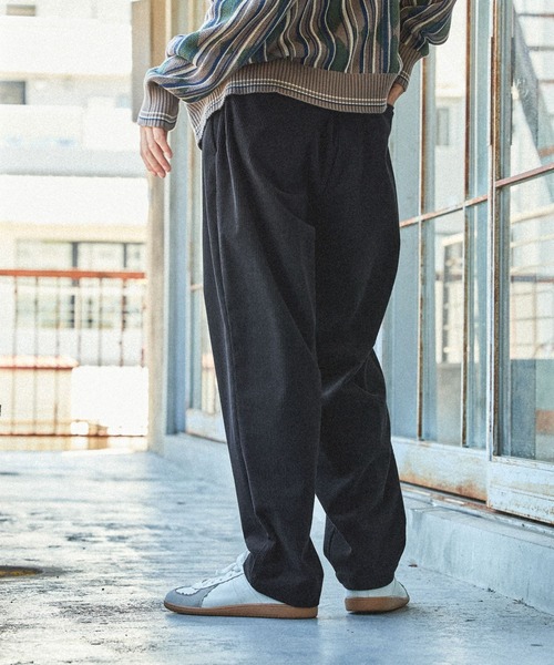 niko and...（ニコアンド）の「ワイドテーパードコールパンツ（その他パンツ・メンズ・セージグリーン/ダークブラウン/スモーク/ブラック/カーキ・LARGE/MEDIUM）」の14枚目の写真