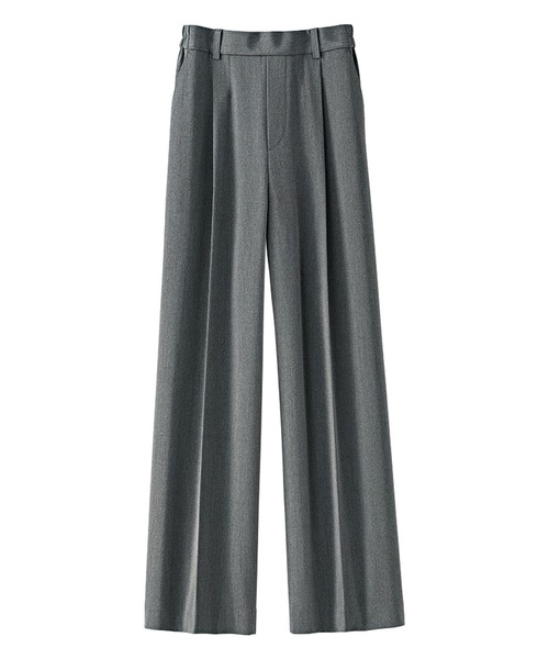 BELLUNA PLUS(ベルーナ)の「サマ見えS美脚タック使いワイドパンツ60(その他パンツ・レディース・ベージュ/杢グレー/ブラック/グレイッシュベージュ・SMALL/MEDIUM/LARGE/X-LARGE)」の5枚目の写真