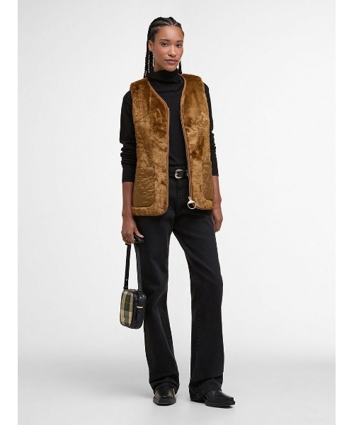 Barbour（バブアー）の「Karin ファーライナー（レディース）（その他アウター・レディース・ブラック/ブラウン・8/10）」の4枚目の写真