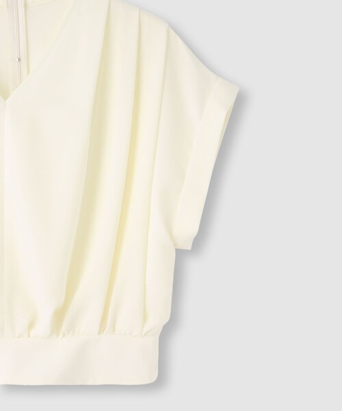 allureville（アルアバイル）の「ボウタイタックフレンチスリーブブラウス（シャツ/ブラウス・レディース・アイボリー/ネイビー/イエロー・2）」の8枚目の写真