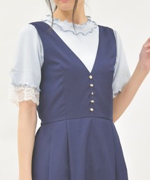 axes femme | 接触冷感袖レースメロープルオーバー(Tシャツ/カットソー)