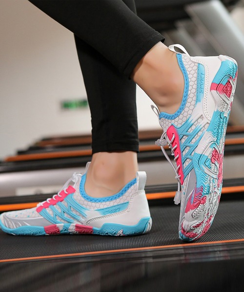 メンズ レディース カラフル配色スニーカーライク軽量マリンシューズ