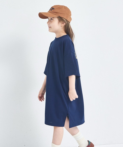 pairmanon（ペアマノン）の「バックロゴ プリント Tシャツワンピース（ワンピース・キッズ・ブラウン/ネイビー/ピンク系その他・140/110/90/100/130/150/120）」の10枚目の写真