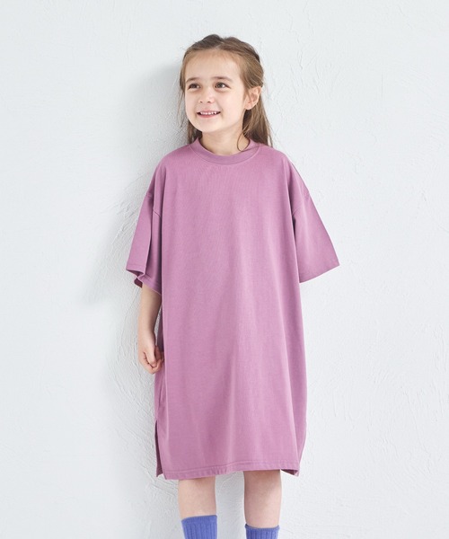 pairmanon（ペアマノン）の「バックロゴ プリント Tシャツワンピース（ワンピース・キッズ・ブラウン/ネイビー/ピンク系その他・140/110/90/100/130/150/120）」の14枚目の写真