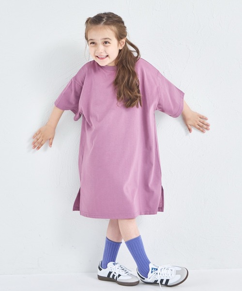 pairmanon（ペアマノン）の「バックロゴ プリント Tシャツワンピース（ワンピース・キッズ・ブラウン/ネイビー/ピンク系その他・140/110/90/100/130/150/120）」の17枚目の写真