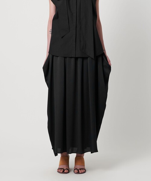 AEWEN MATOPH（イウエン マトフ）の「＜AEWEN MATOPH＞サテンコクーンスカート - ウォッシャブル -（スカート・レディース・ブラック/ダークブラウン・38/36）」の18枚目の写真