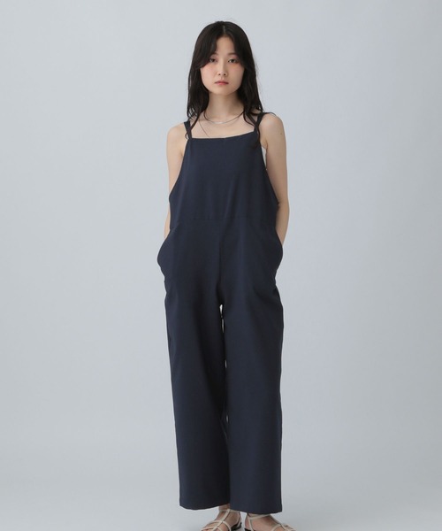 le. coeur bland バックリボンワイドキャミサロペット　新品・未使用 le.coeur blanc バックリボンワイドキャミサロペット（ブラウン