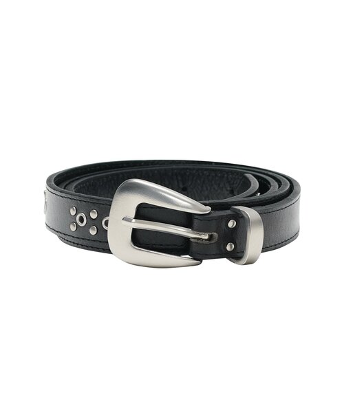 CIAOPANIC（チャオパニック）の「【DEFGARMENTS/デフガーメンツ】LEATHER STUD BELT（ベルト・レディース・ブラック/ブラウン・FREE）」の2枚目の写真