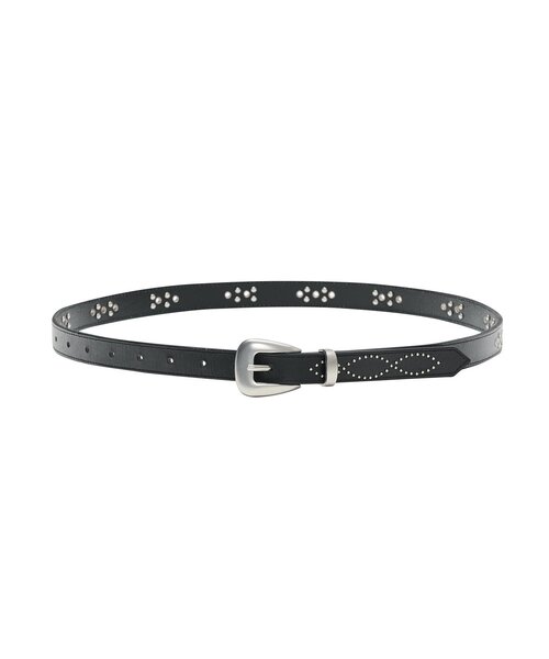 CIAOPANIC（チャオパニック）の「【DEFGARMENTS/デフガーメンツ】LEATHER STUD BELT（ベルト・レディース・ブラック/ブラウン・FREE）」の3枚目の写真