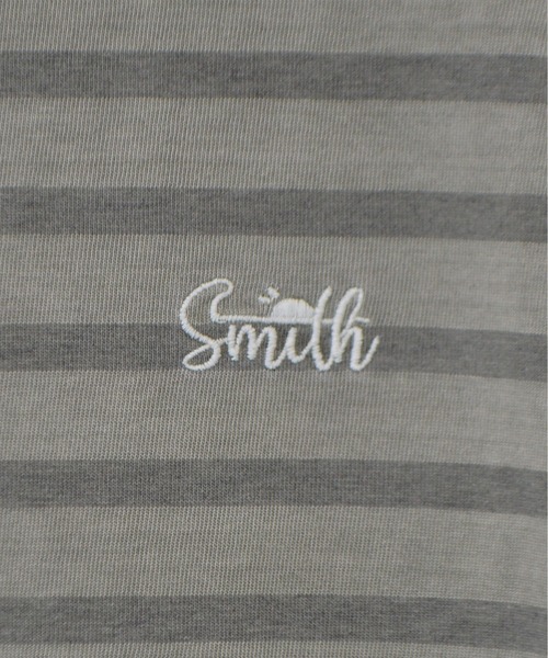 Sunny Smith（サニースミス）の「ボーダーオーバーダイ ラグランロゴ刺繍Ｔシャツ（Tシャツ/カットソー・メンズ・オリーブ/ベージュ/スミクロ・LARGE/MEDIUM）」の6枚目の写真