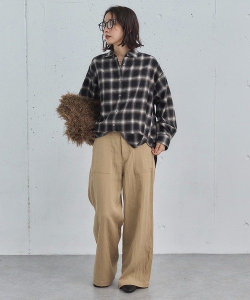 Doux archives（ドゥアルシーヴ）の「【セットアップ対応】ワイドベイカーパンツ（その他パンツ・レディース・ベージュ/ブラウン/ワイン・38/36）」の4枚目の写真