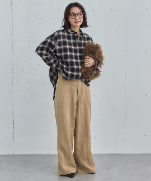 Doux archives（ドゥアルシーヴ）の「【セットアップ対応】ワイドベイカーパンツ（その他パンツ・レディース・ベージュ/ブラウン/ワイン・38/36）」の5枚目の写真