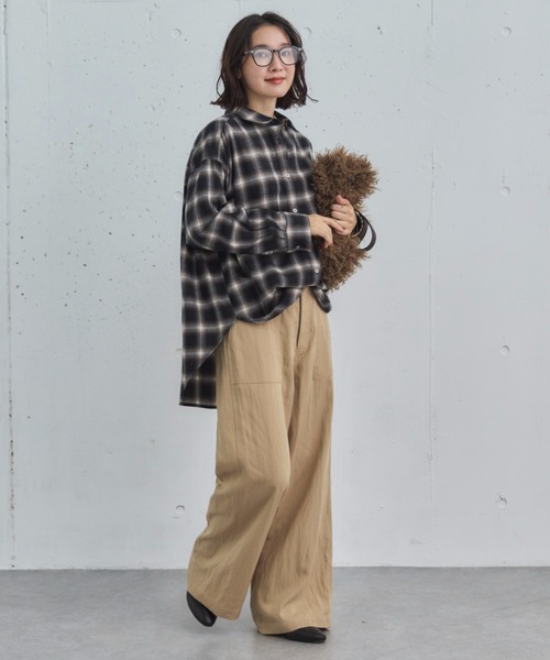 Doux archives（ドゥアルシーヴ）の「【セットアップ対応】ワイドベイカーパンツ（その他パンツ・レディース・ベージュ/ブラウン/ワイン・38/36）」の8枚目の写真