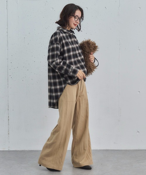 Doux archives（ドゥアルシーヴ）の「【セットアップ対応】ワイドベイカーパンツ（その他パンツ・レディース・ベージュ/ブラウン/ワイン・38/36）」の9枚目の写真