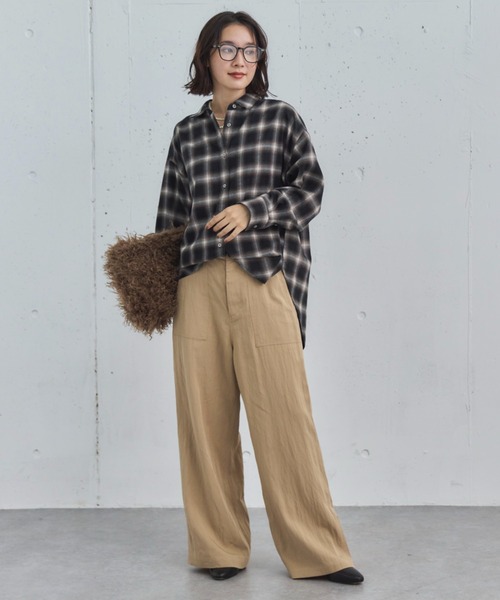 Doux archives（ドゥアルシーヴ）の「【セットアップ対応】ワイドベイカーパンツ（その他パンツ・レディース・ベージュ/ブラウン/ワイン・38/36）」の16枚目の写真