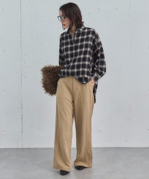 Doux archives（ドゥアルシーヴ）の「【セットアップ対応】ワイドベイカーパンツ（その他パンツ・レディース・ベージュ/ブラウン/ワイン・38/36）」の17枚目の写真