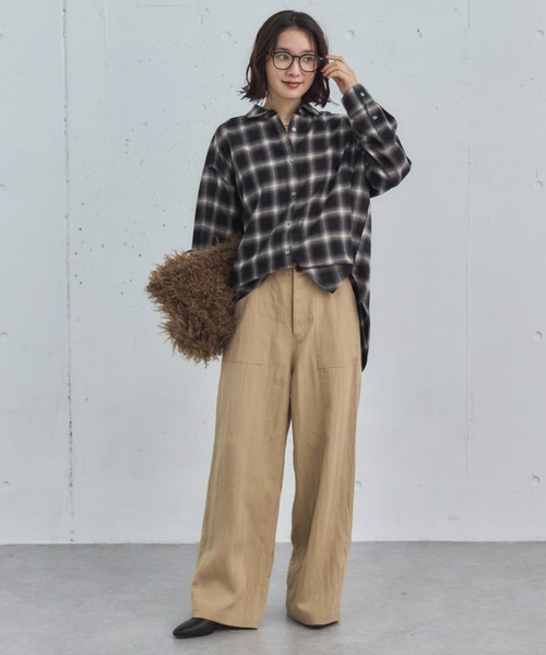 Doux archives（ドゥアルシーヴ）の「【セットアップ対応】ワイドベイカーパンツ（その他パンツ・レディース・ベージュ/ブラウン/ワイン・38/36）」の18枚目の写真