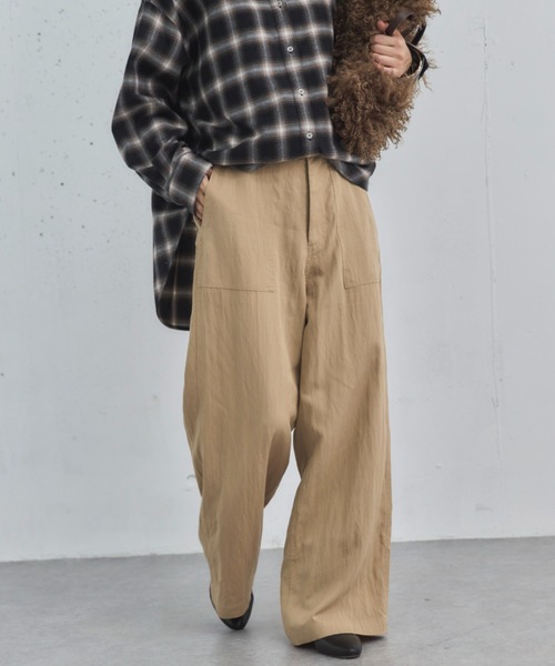 Doux archives（ドゥアルシーヴ）の「【セットアップ対応】ワイドベイカーパンツ（その他パンツ・レディース・ベージュ/ブラウン/ワイン・38/36）」の19枚目の写真