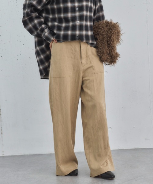 Doux archives（ドゥアルシーヴ）の「【セットアップ対応】ワイドベイカーパンツ（その他パンツ・レディース・ベージュ/ブラウン/ワイン・38/36）」の21枚目の写真