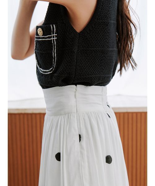 SNIDEL（スナイデル）の「ギャザーフレアスカート（スカート・レディース・ホワイト/イエロー/ドット・1/0）」の21枚目の写真