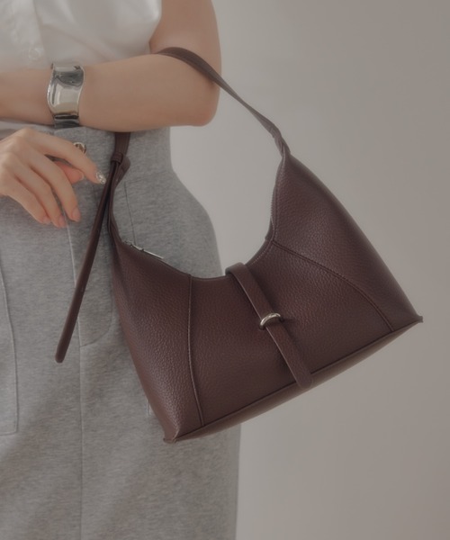 ECREL（エクレール）の「ベルトフラップミニバッグ（ショルダーバッグ・レディース・ベビーピンク/ブラウン・FREE）」の12枚目の写真