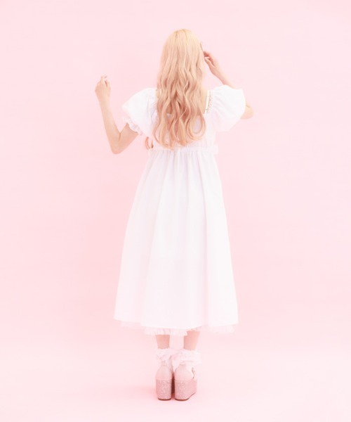 FickleBebe(フィクルベベ)の「パフスリーブリボンサマードレス(ワンピース・レディース・ブラック/ホワイト・0/1)」の17枚目の写真