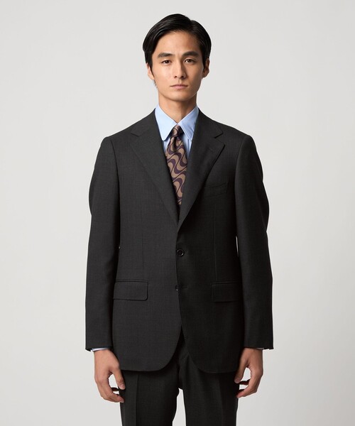 山栄 バーズアイ シングル3ボタン スーツ REGULAR MODEL‐ストレッチ