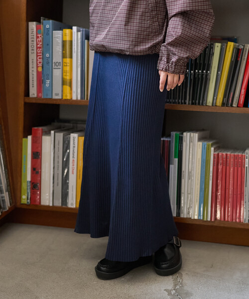 FREAK'S STORE（フリークスストア）の「＜新色追加＞ リブマーメイドスカート/ニットスカート（スカート・レディース・グレー/ブラック/レッド/ネイビー/ブラウン・ﾌﾘ-）」の9枚目の写真