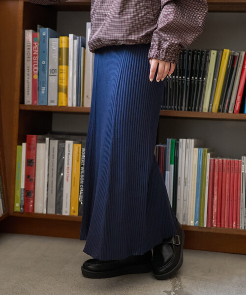 FREAK'S STORE（フリークスストア）の「＜新色追加＞ リブマーメイドスカート/ニットスカート（スカート・レディース・グレー/ブラック/レッド/ネイビー/ブラウン・ﾌﾘ-）」の10枚目の写真