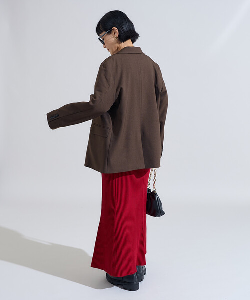 FREAK'S STORE（フリークスストア）の「＜新色追加＞ リブマーメイドスカート/ニットスカート（スカート・レディース・グレー/ブラック/レッド/ネイビー/ブラウン・ﾌﾘ-）」の16枚目の写真