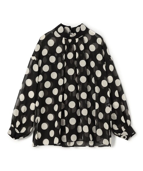 h*u様 トゥモローランドコレクション　ドット柄長袖ブラウス トゥモローランドコレクション ドット柄長袖ブラウス レディースの