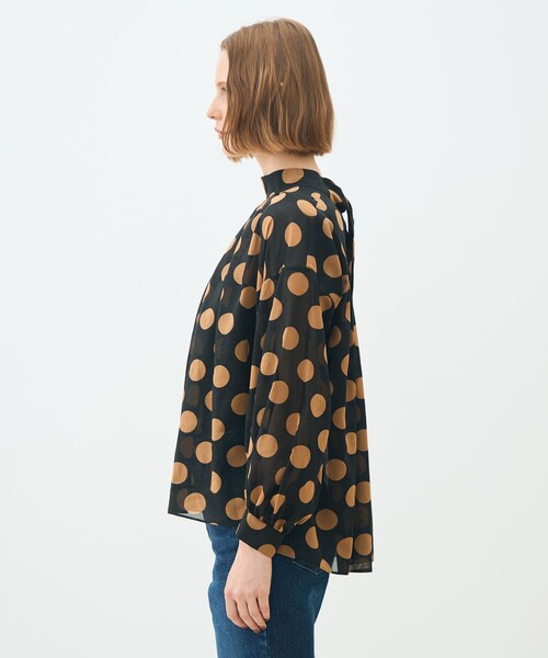 イヴェールドットプリント バックリボンブラウス（シャツ/ブラウス