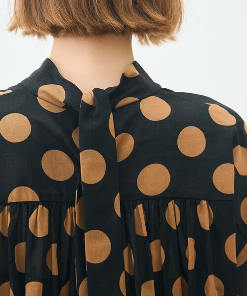 イヴェールドットプリント バックリボンブラウス（シャツ/ブラウス