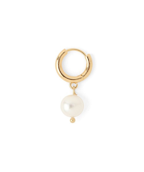 le cercle ADAM ET ROPE'（ルセルクルアダムエロペ）の「パールフープピアス（ピアス（両耳用）・レディース・シルバー/ゴールド・FREE）」の5枚目の写真