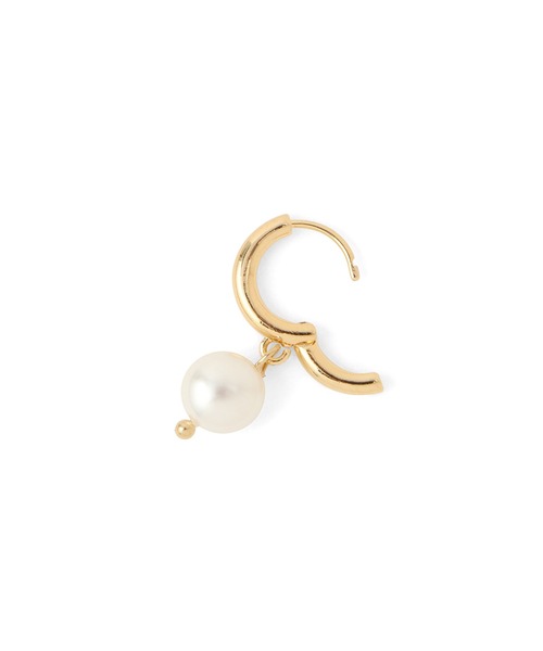 le cercle ADAM ET ROPE'（ルセルクルアダムエロペ）の「パールフープピアス（ピアス（両耳用）・レディース・シルバー/ゴールド・FREE）」の6枚目の写真