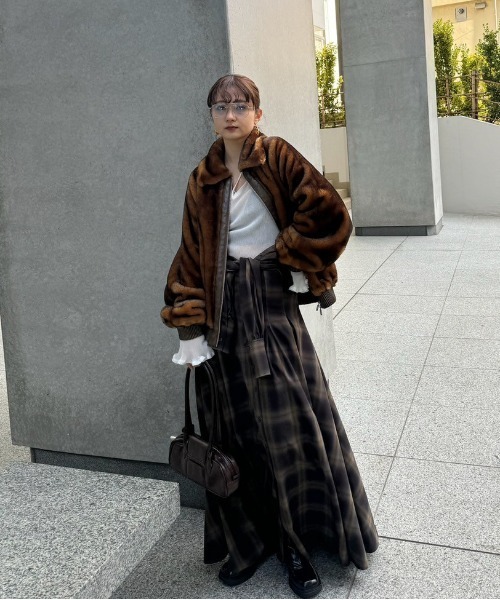 セール】3WAY OMBRE CHECK FLARE DRESS（ワンピース）｜Ameri（アメリ