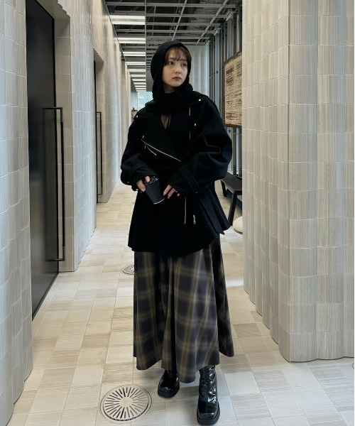 ワンピース AMERI 3WAY OMBRE CHECK FLARE DRESS 3WAY OMBRE CHECK FLARE DRESS（ワンピース）｜Ameri（アメリ