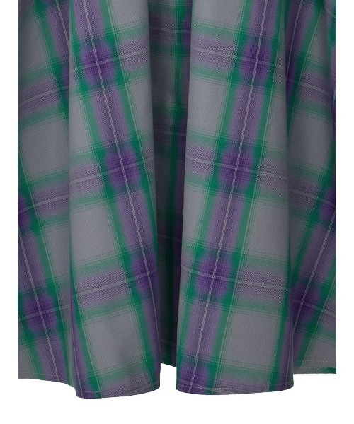 セール】3WAY OMBRE CHECK FLARE DRESS（ワンピース）｜Ameri（アメリ