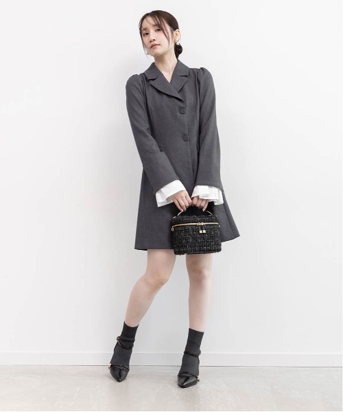 RANDA（ランダ）の「パンプスライクニットドッキングブーツ（ブーツ・レディース・グレー/ブラック/グレイッシュベージュ・M/L/LL/S）」の19枚目の写真