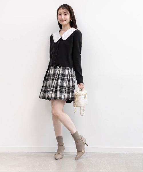 セール】パンプスライクニットドッキングブーツ（ブーツ）｜RANDA