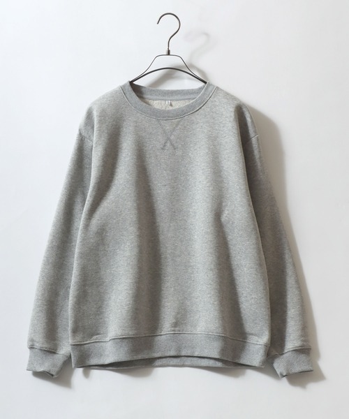 ANPAS(アンパス)の「Organic Cotton Fleece Lining SweatShirt/オーガニックコットン 裏起毛 スウェット トレーナー メンズ レディース(スウェット・メンズ・ホワイト/マスタード/ネイビー/ブラック/オリーブ/グレー/アッシュブラウン/ブルー・M/L/LL)」の11枚目の写真