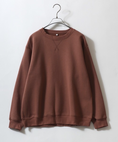 ANPAS(アンパス)の「Organic Cotton Fleece Lining SweatShirt/オーガニックコットン 裏起毛 スウェット トレーナー メンズ レディース(スウェット・メンズ・ホワイト/マスタード/ネイビー/ブラック/オリーブ/グレー/アッシュブラウン/ブルー・M/L/LL)」の12枚目の写真
