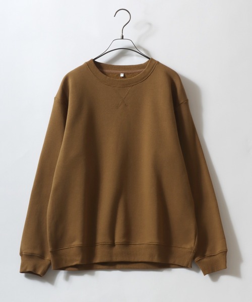 ANPAS(アンパス)の「Organic Cotton Fleece Lining SweatShirt/オーガニックコットン 裏起毛 スウェット トレーナー メンズ レディース(スウェット・メンズ・ホワイト/マスタード/ネイビー/ブラック/オリーブ/グレー/アッシュブラウン/ブルー・M/L/LL)」の16枚目の写真