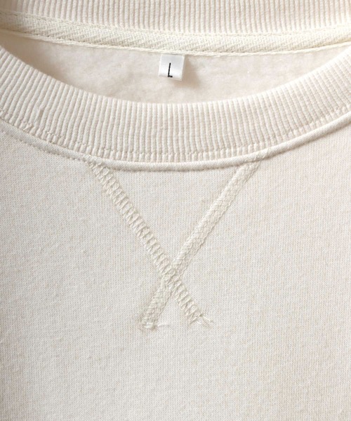 ANPAS(アンパス)の「Organic Cotton Fleece Lining SweatShirt/オーガニックコットン 裏起毛 スウェット トレーナー メンズ レディース(スウェット・メンズ・ホワイト/マスタード/ネイビー/ブラック/オリーブ/グレー/アッシュブラウン/ブルー・M/L/LL)」の19枚目の写真