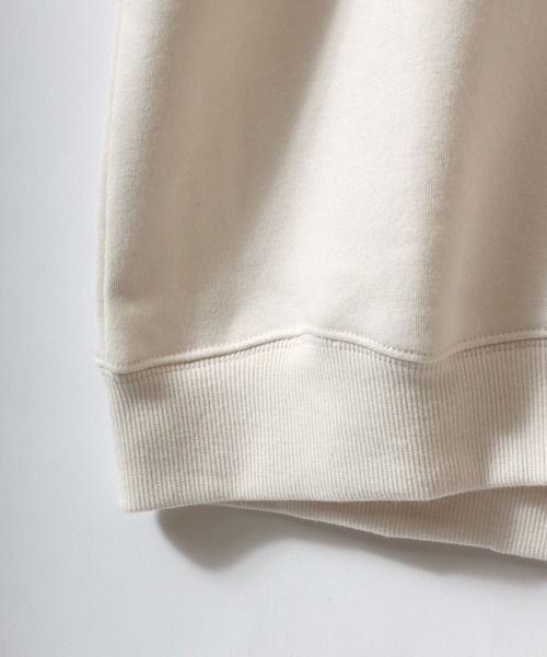 ANPAS(アンパス)の「Organic Cotton Fleece Lining SweatShirt/オーガニックコットン 裏起毛 スウェット トレーナー メンズ レディース(スウェット・メンズ・ホワイト/マスタード/ネイビー/ブラック/オリーブ/グレー/アッシュブラウン/ブルー・M/L/LL)」の22枚目の写真