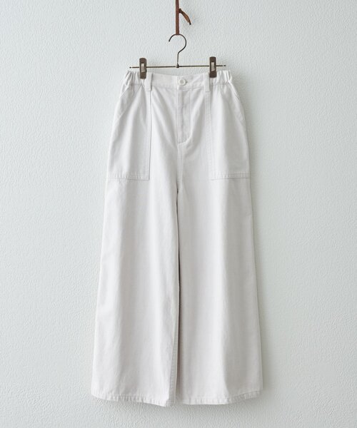 BEARDSLEY（ビアズリー）の「《15 quinze》コットンウォッシュパンツ（その他パンツ・レディース・ホワイト/ブラック・FREE）」の2枚目の写真