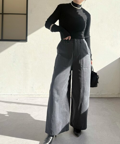 BEARDSLEY（ビアズリー）の「《15 quinze》コットンウォッシュパンツ（その他パンツ・レディース・ホワイト/ブラック・FREE）」の16枚目の写真