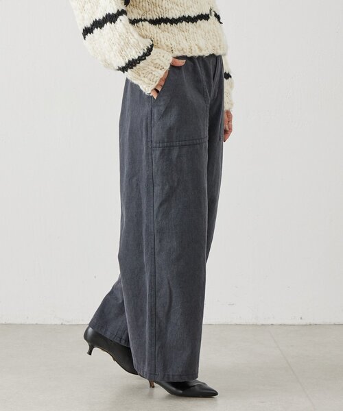 BEARDSLEY（ビアズリー）の「《15 quinze》コットンウォッシュパンツ（その他パンツ・レディース・ホワイト/ブラック・FREE）」の7枚目の写真