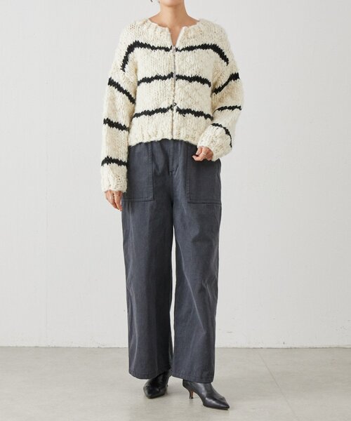 BEARDSLEY（ビアズリー）の「《15 quinze》コットンウォッシュパンツ（その他パンツ・レディース・ホワイト/ブラック・FREE）」の8枚目の写真